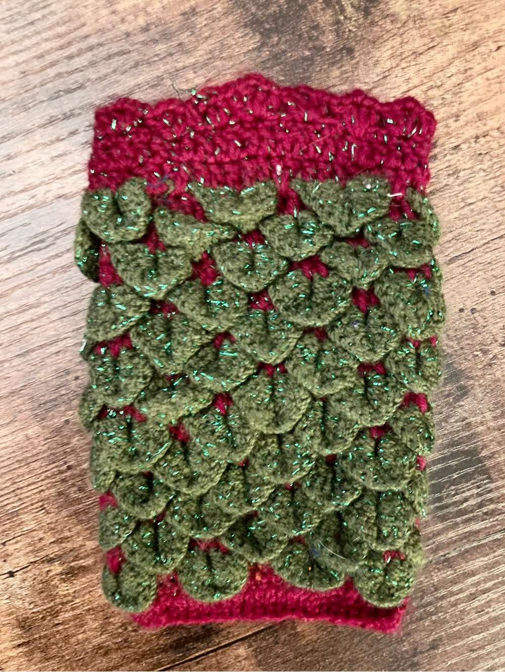 Crocheted Pouch w Velcro Closure